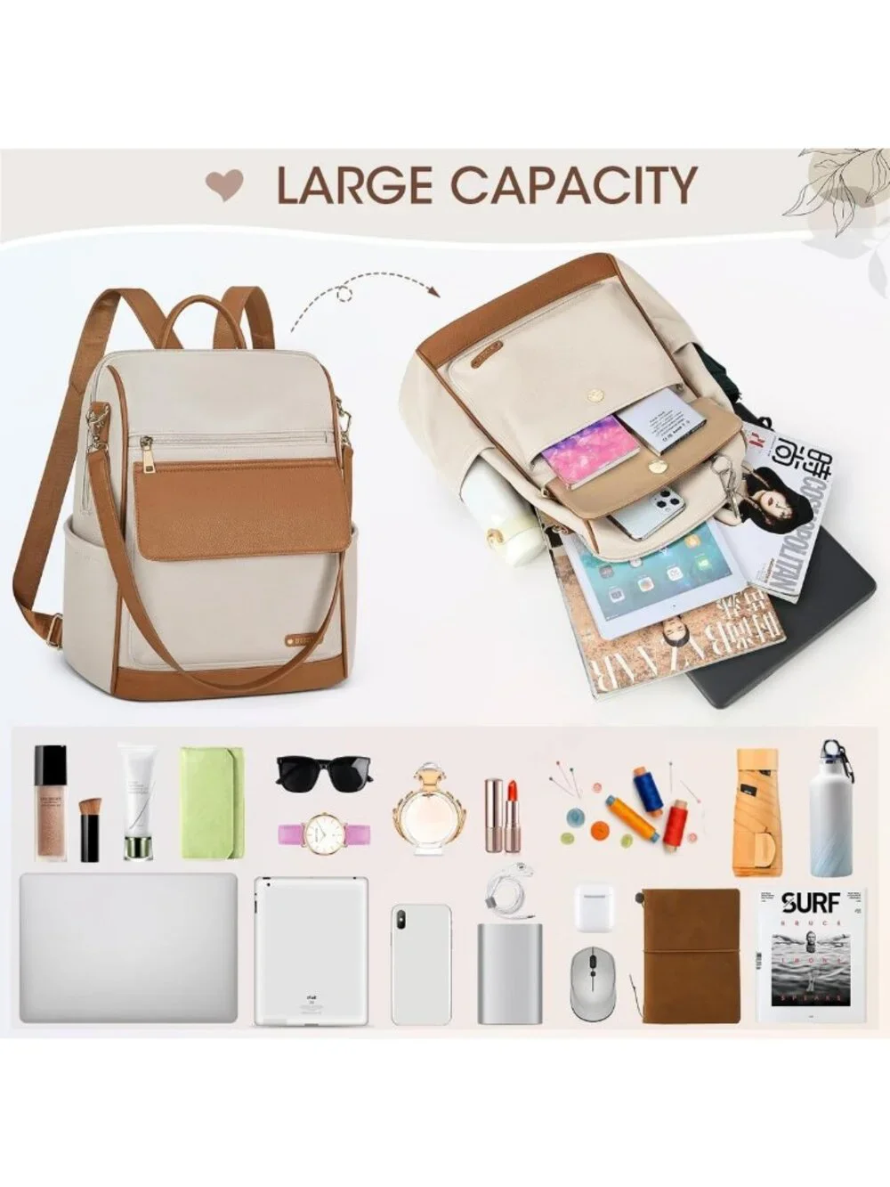 Stylish Anti-Theft Mini Backpack Purse for Women - Convertible Leather Travel